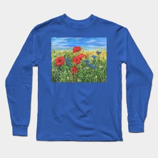 Cornflowers and Poppies Long Sleeve T-Shirt